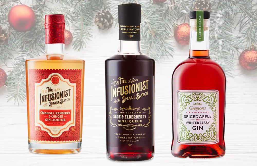 Aldi's Christmas Gin Range